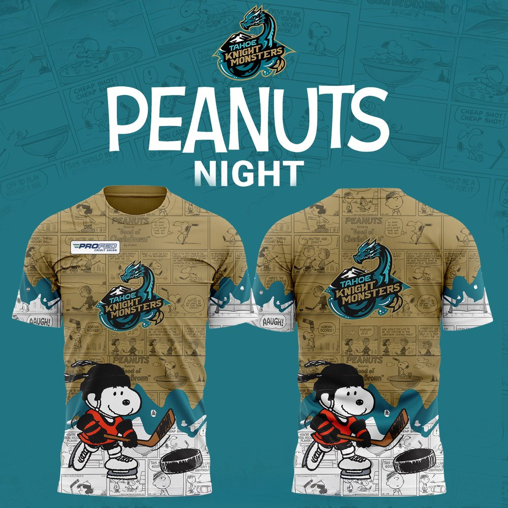 Tahoe Knight Monsters 75th Anniversary of Peanuts T-Shirt For Hockey Fan Oregontrailrvpk Shirt