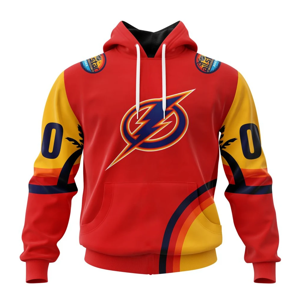 Tampa Bay Lightning Special All-Star Game Design With Florida Sunset All Over Print Hoodie Style 82965