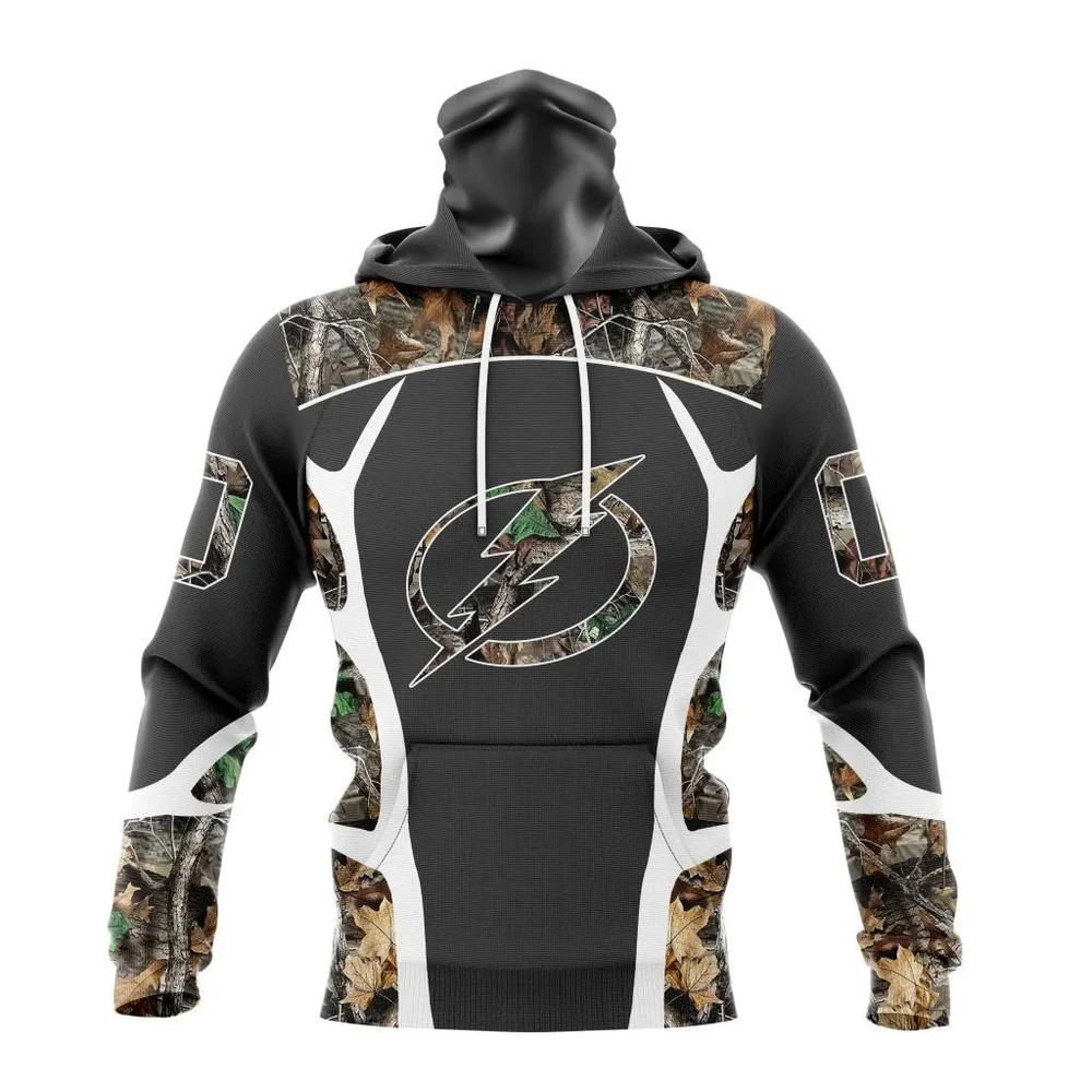 Tampa Bay Lightning Special Camo Hunting Design All Over Print Hoodie Style 10890