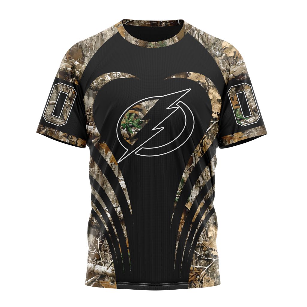Tampa Bay Lightning Special Camo Hunting Personalized Name And Number T-Shirt Oregontrailrvpk Shirt