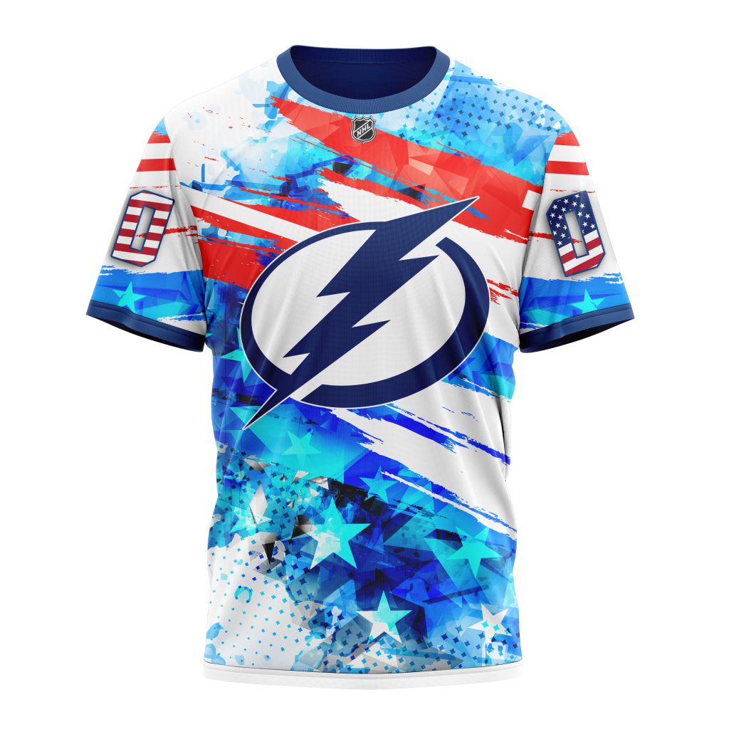 Tampa Bay Lightning Special Concept For Independence Day Personalized Name And Number T-Shirt Oregontrailrvpk Shirt