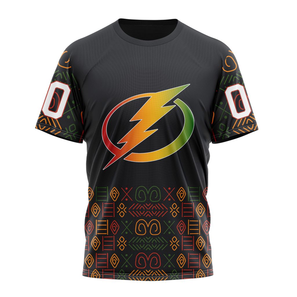 Tampa Bay Lightning Special Design For Black History Month 01 Personalized Name And Number T-Shirt Oregontrailrvpk Shirt
