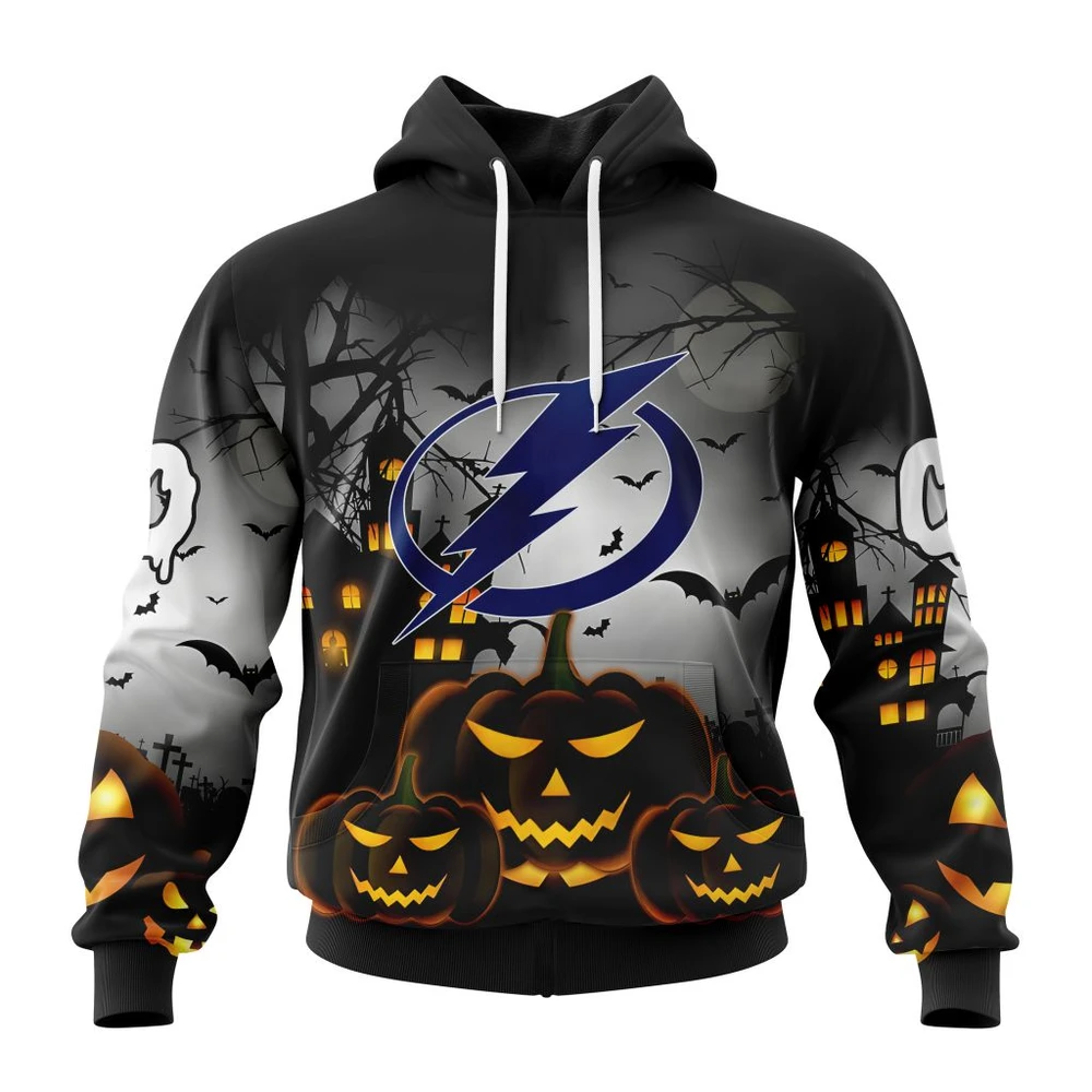 Tampa Bay Lightning Special Design For Halloween All Over Print Hoodie Style 54245
