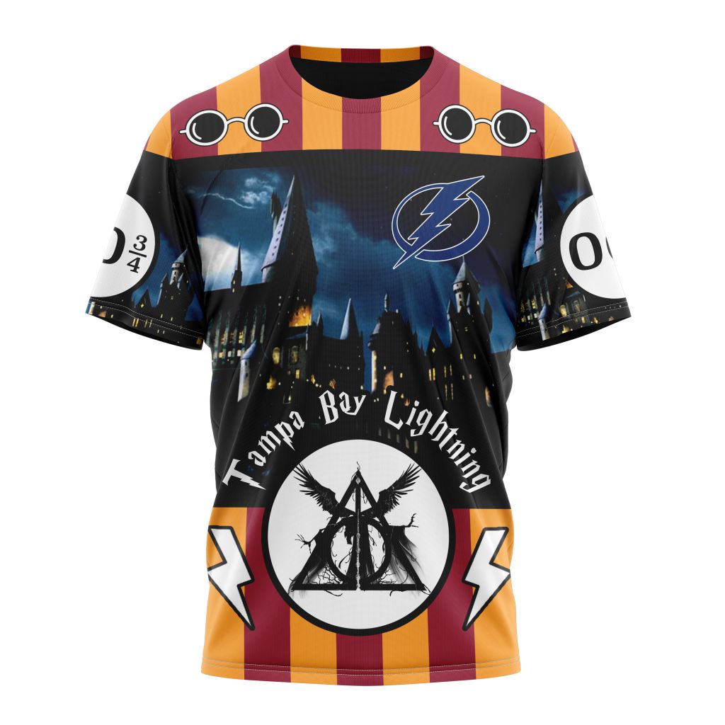 Tampa Bay Lightning Special Design With Harry Potter Theme Personalized Name And Number T-Shirt Oregontrailrvpk Shirt