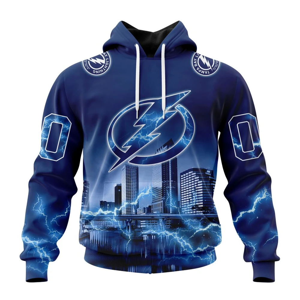Tampa Bay Lightning Special Design With Thunderstorms All Over Print Hoodie Style 55107