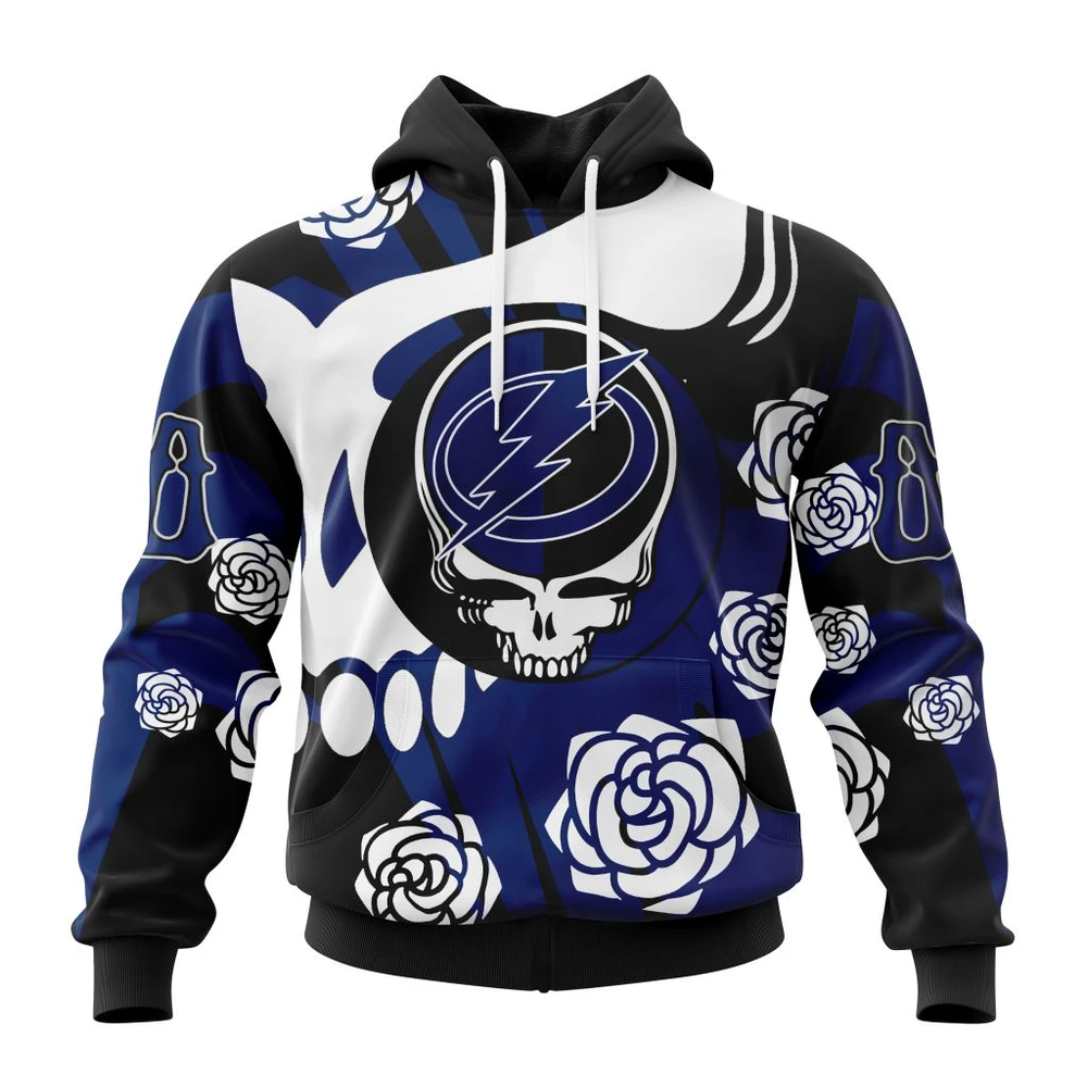 Tampa Bay Lightning Special Grateful Dead Design All Over Print Hoodie Style 70234