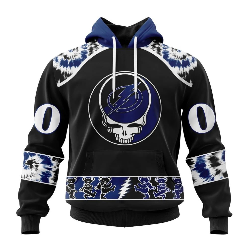 Tampa Bay Lightning Special Grateful Dead Design All Over Print Hoodie Style 77390