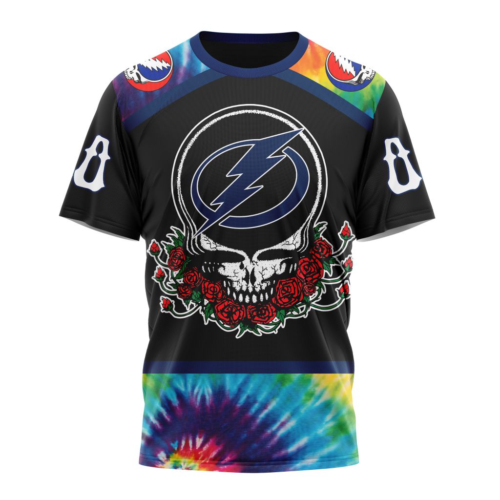 Tampa Bay Lightning Special Grateful Dead Design Personalized Name And Number T-Shirt Oregontrailrvpk Shirt