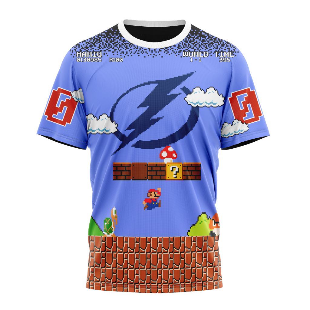 Tampa Bay Lightning Special Kits With Super Mario Game Design Personalized Name And Number T-Shirt Oregontrailrvpk Shirt
