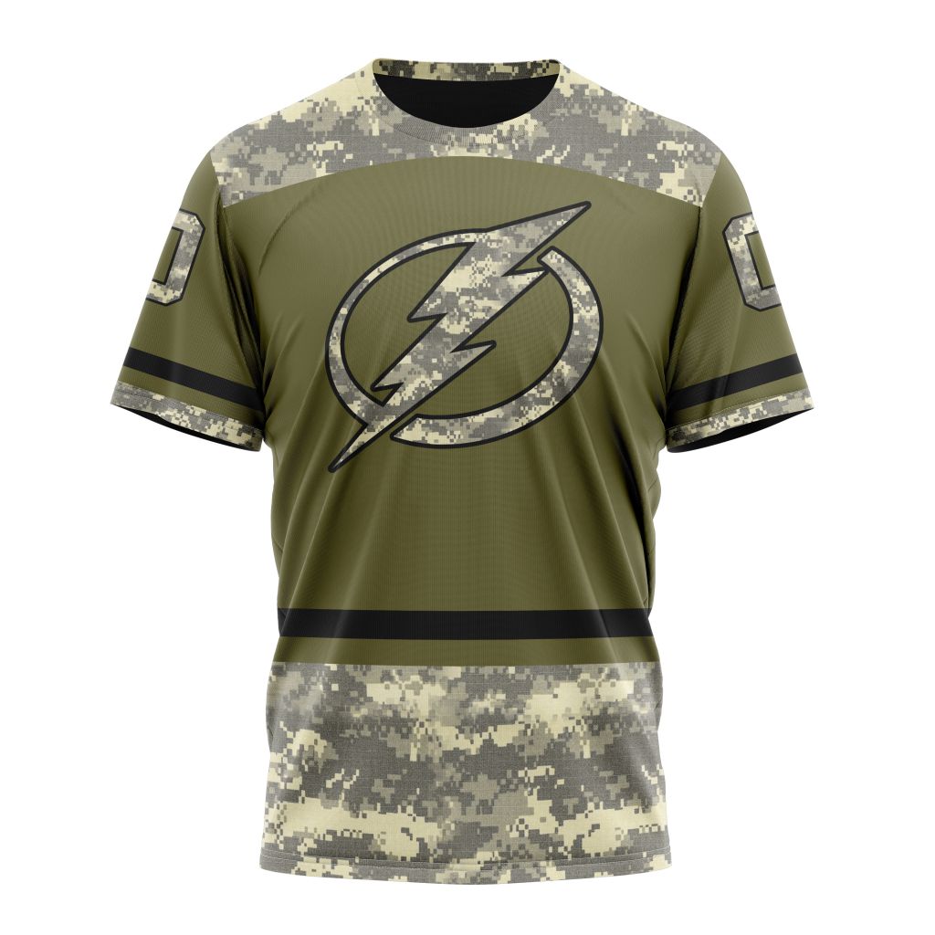 Tampa Bay Lightning Special Military Appreciation Design 04 Personalized Name And Number T-Shirt Oregontrailrvpk Shirt