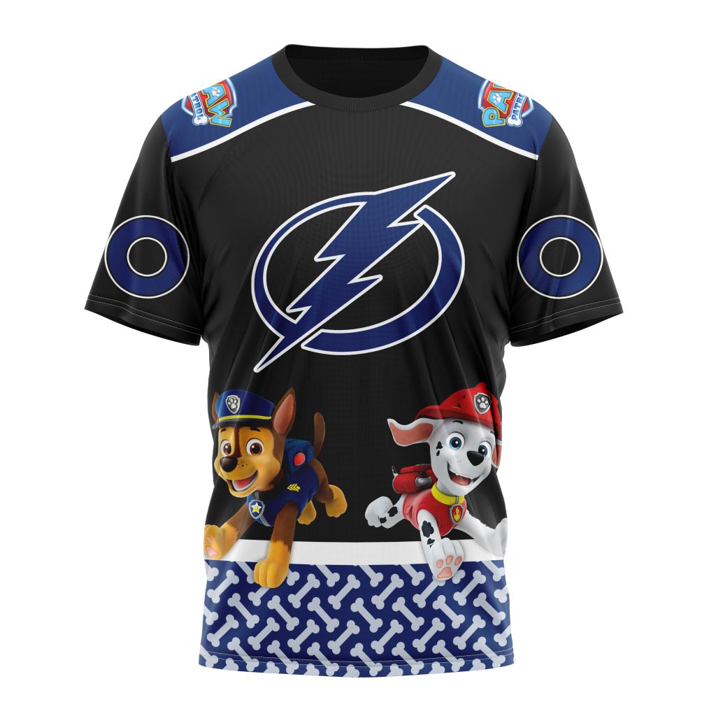 Tampa Bay Lightning Special Paw Patrol Design Personalized Name And Number T-Shirt Oregontrailrvpk Shirt