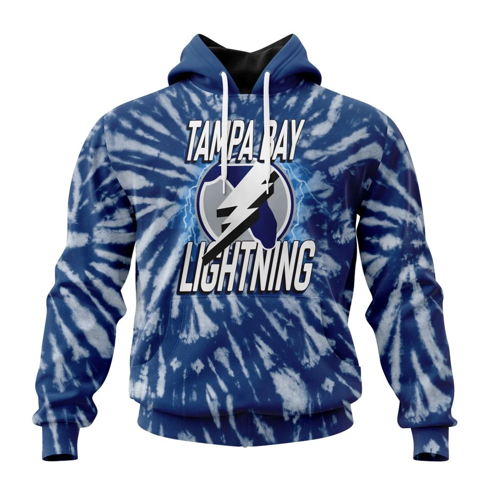 Tampa Bay Lightning Special Retro Vintage Tie Dye All Over Print Hoodie Style 39858