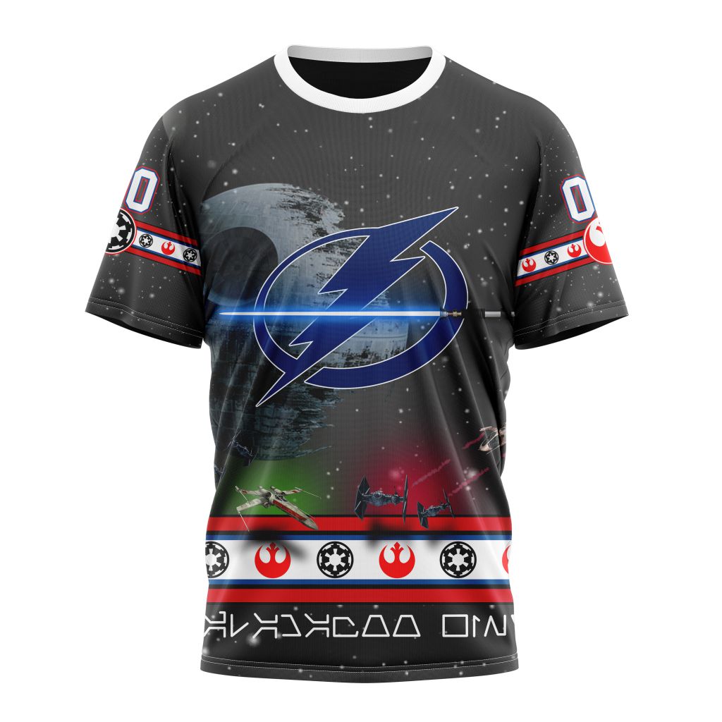 Tampa Bay Lightning Special Star Wars Design Personalized Name And Number T-Shirt Oregontrailrvpk Shirt