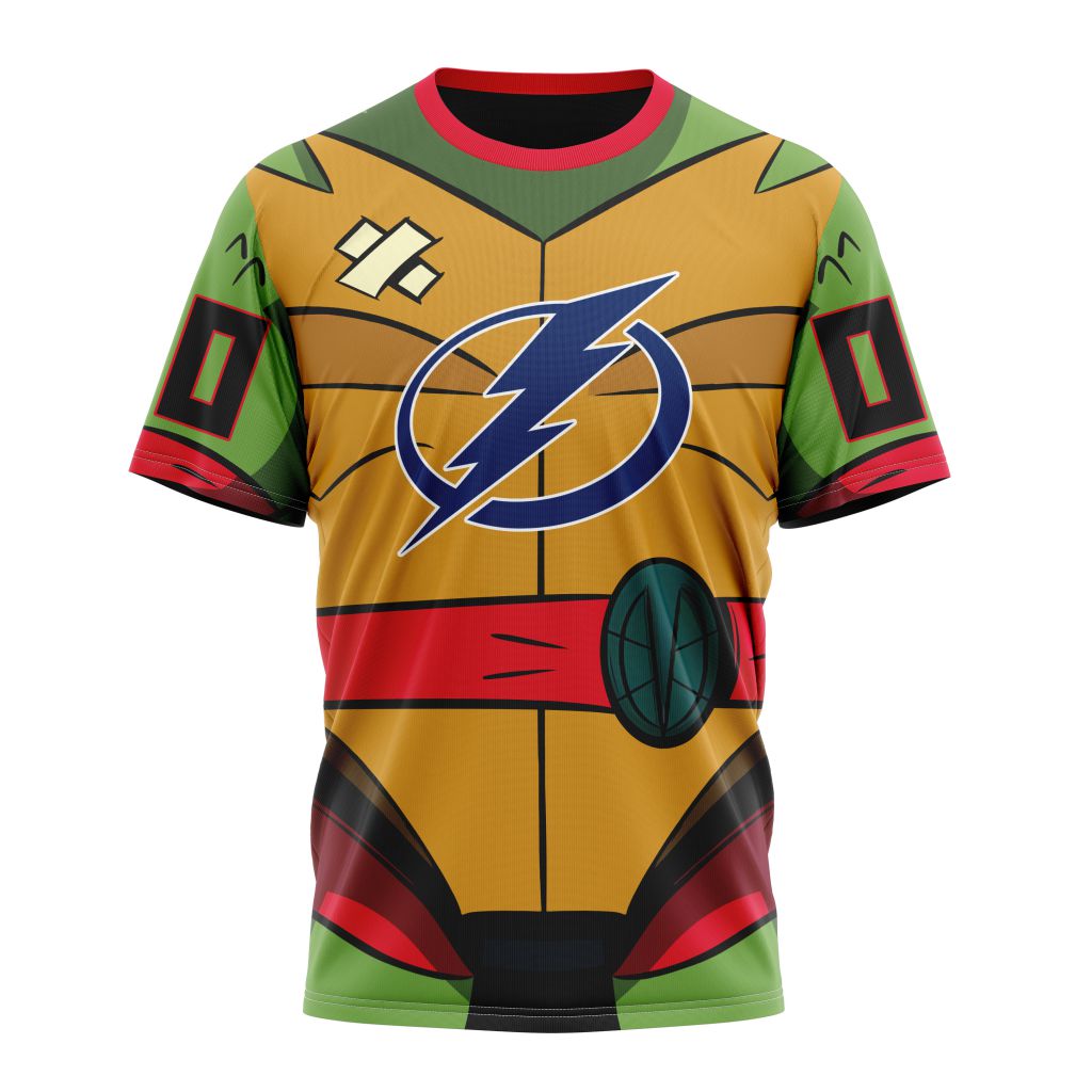 Tampa Bay Lightning Special Teenage Mutant Ninja Turtles Design Personalized Name And Number T-Shirt Oregontrailrvpk Shirt