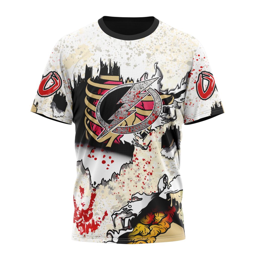Tampa Bay Lightning Special Zombie For Halloween Personalized Name And Number T-Shirt Oregontrailrvpk Shirt