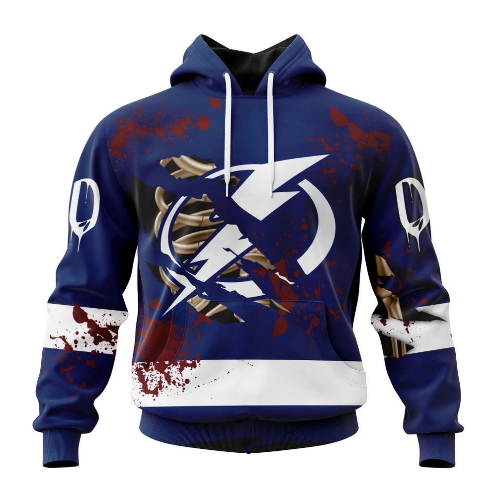 Tampa Bay Lightning Specialized Design Jersey With Your Ribs For Halloween All Over Print Hoodie Style 96074