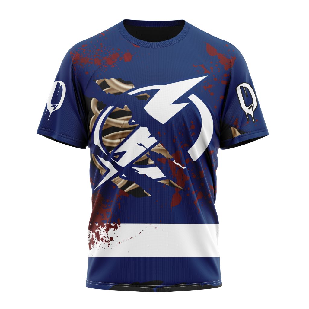 Tampa Bay Lightning Specialized Design Jersey With Your Ribs For Halloween Personalized Name And Number T-Shirt Oregontrailrvpk Shirt