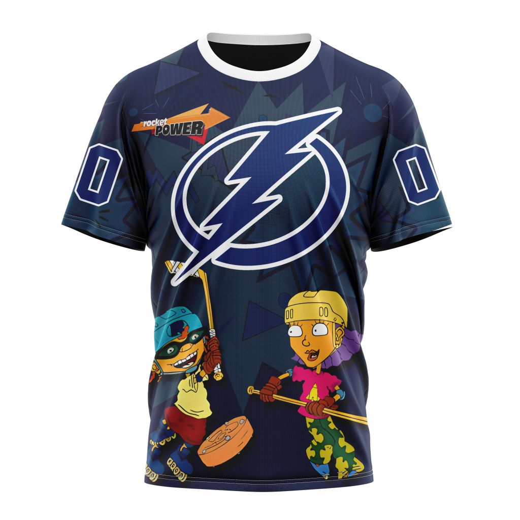 Tampa Bay Lightning Specialized For Rocket Power Personalized Name And Number T-Shirt Oregontrailrvpk Shirt