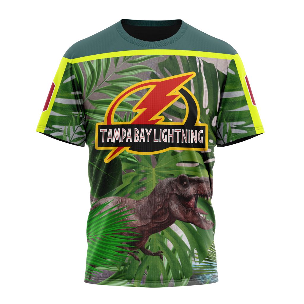 Tampa Bay Lightning Specialized Jersey Hockey For Jurassic World Personalized Name And Number T-Shirt Oregontrailrvpk Shirt
