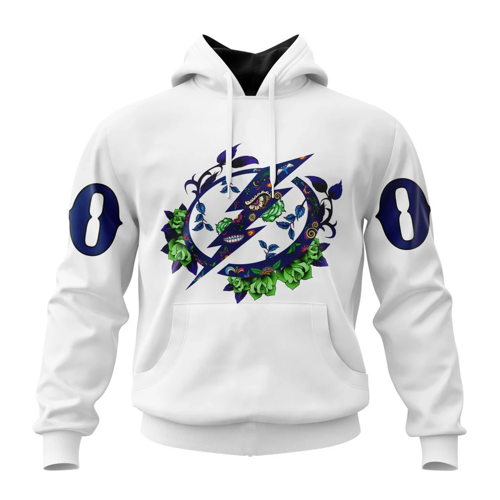 Tampa Bay Lightning Specialized Unisex Kits Dia De Muertos All Over Print Hoodie Style 34853