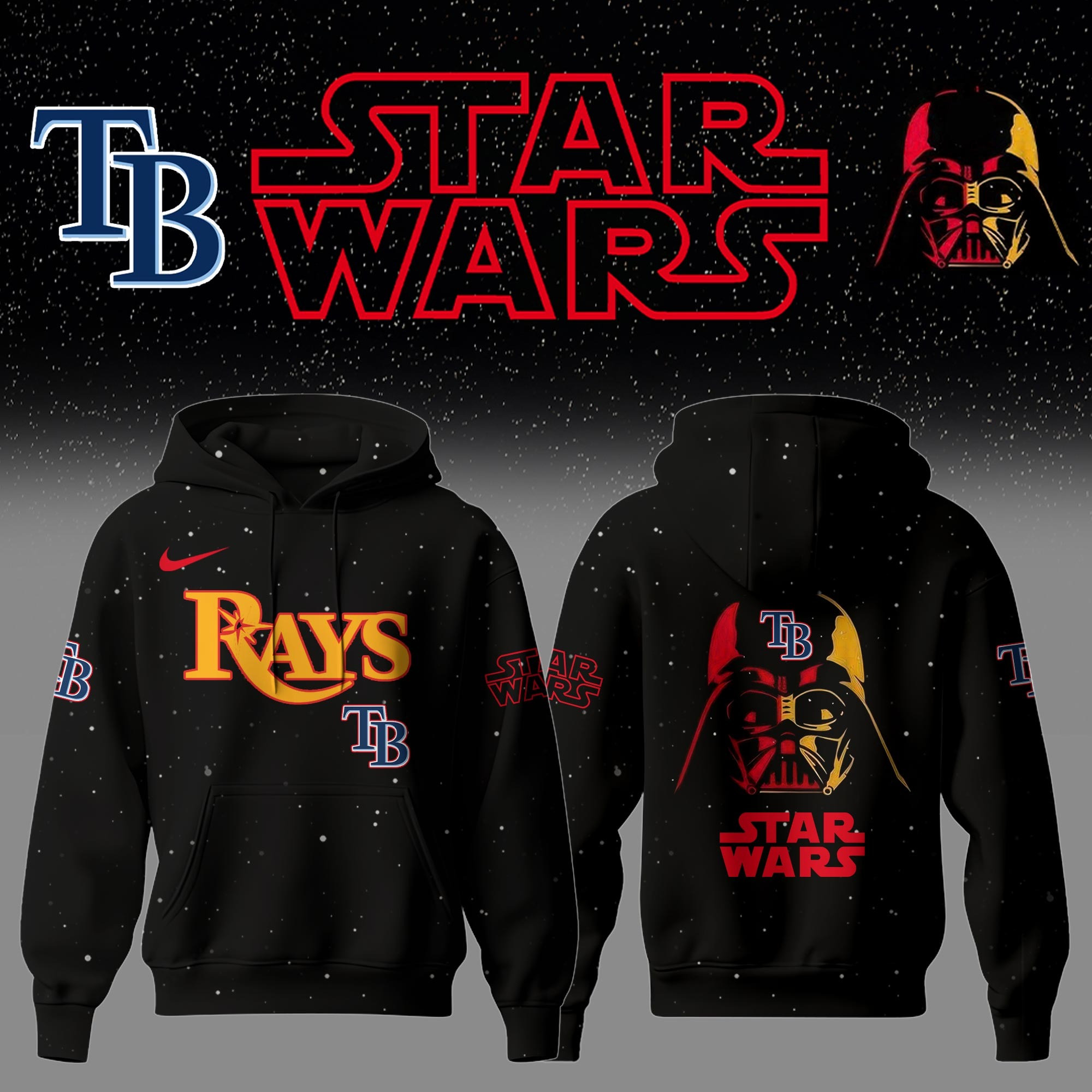 Tampa Bay Rays x Star Wars Night Hoodie Best