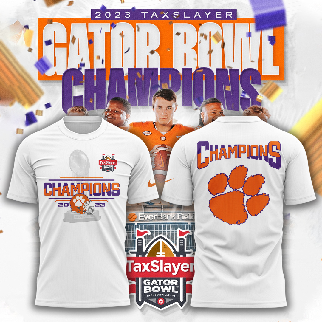 TaxSlayer Gator Bowl Champions T-Shirt Best Gifts For A Football Player Oregontrailrvpk Shirt
