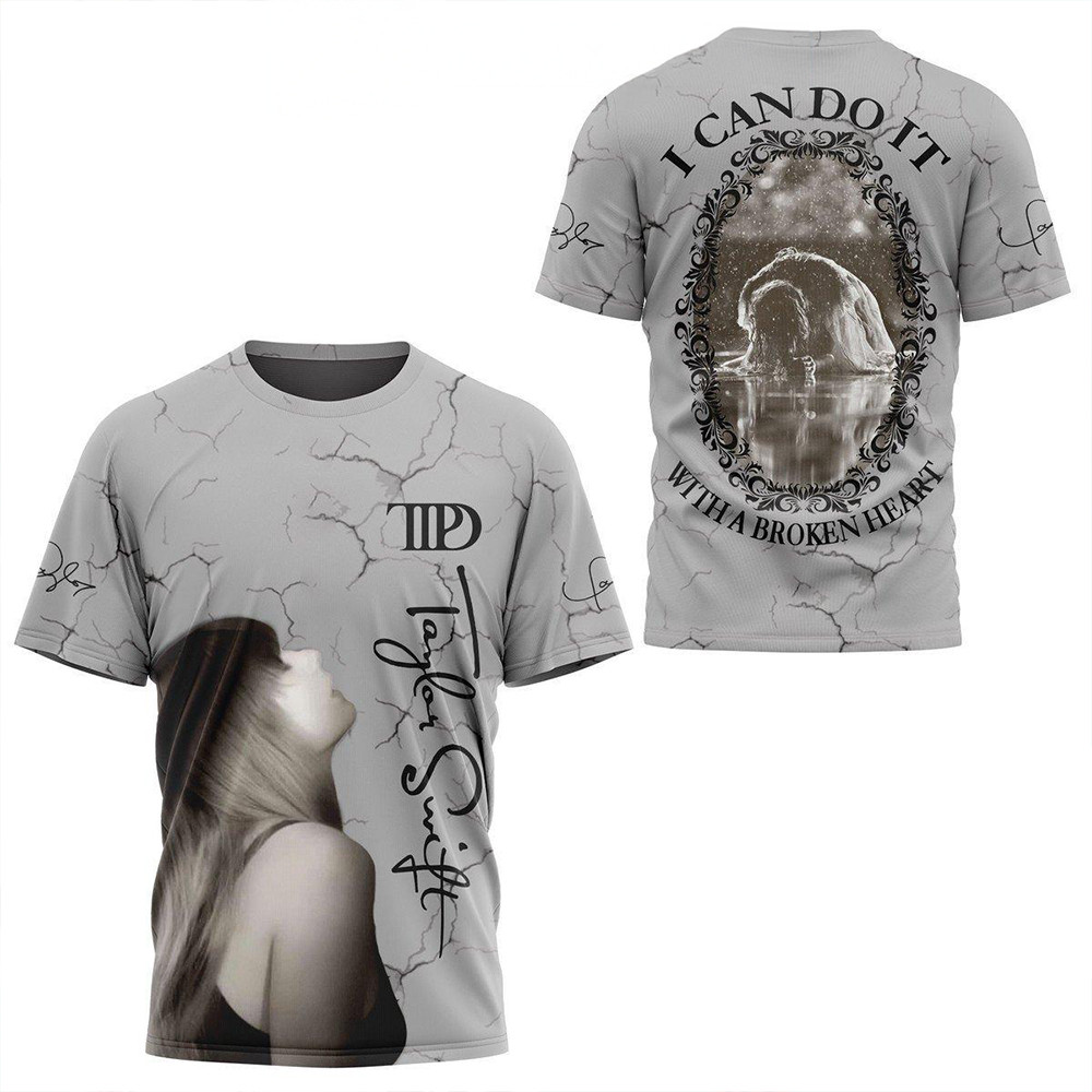 Taylor Swift I Can Do It With A Broken Heart T-Shirt TTPD Merch Gifts For Taylor Fans Oregontrailrvpk Shirt