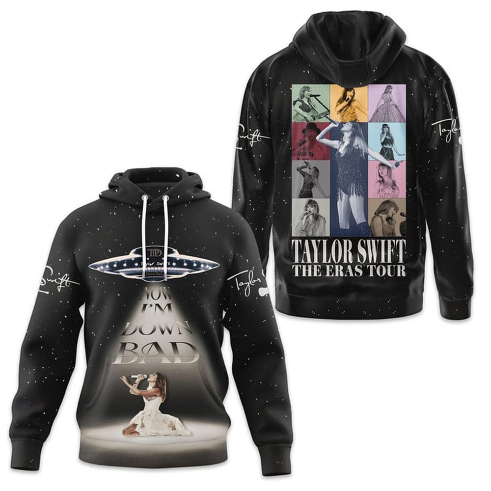 Taylor Swift Now I'm Down Bad Crying In The Eras Tour Hoodie Gifts For Swifties