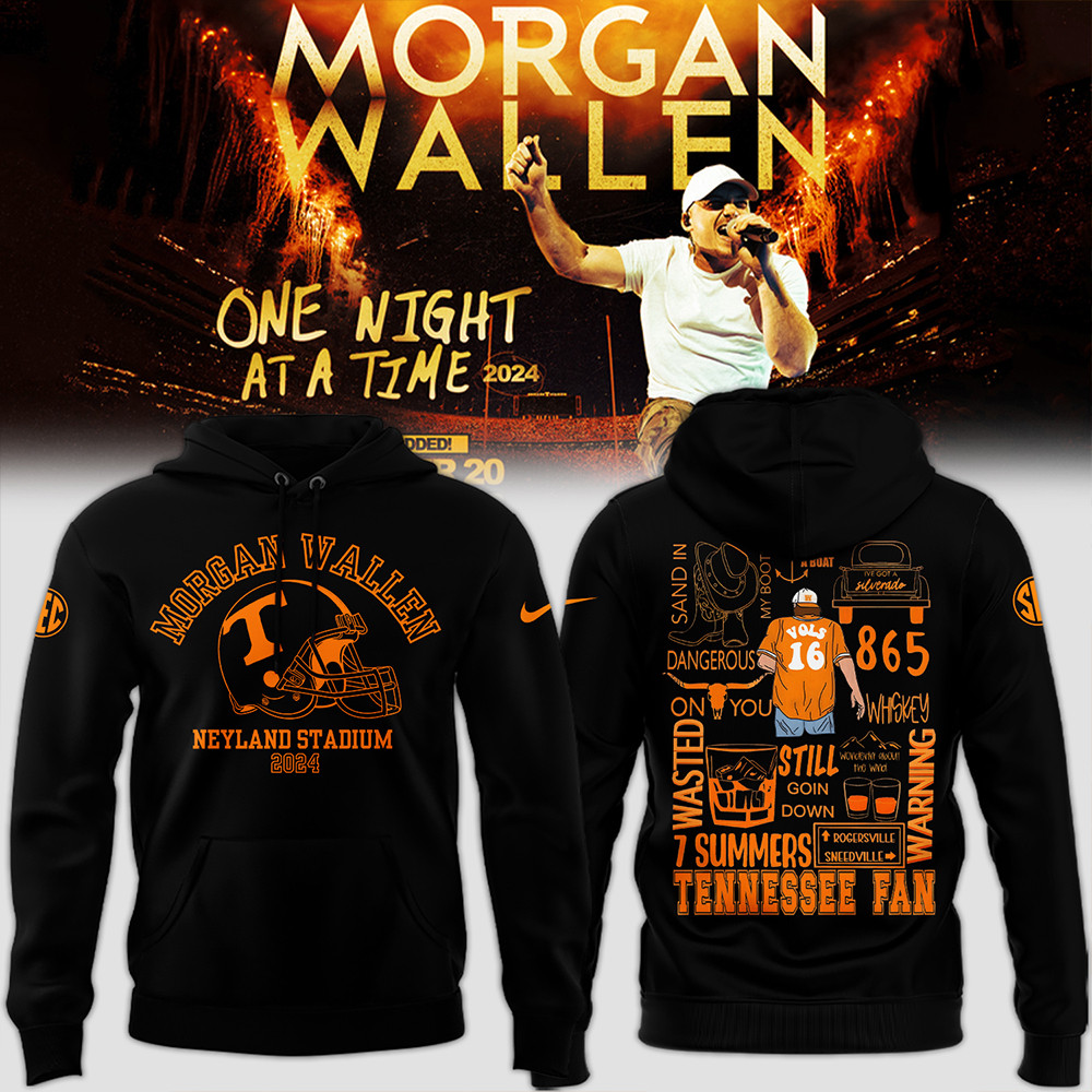 Tennessee 2024 Limited Tennessee x Morgan Wallen Black Hoodie Gifts For Him