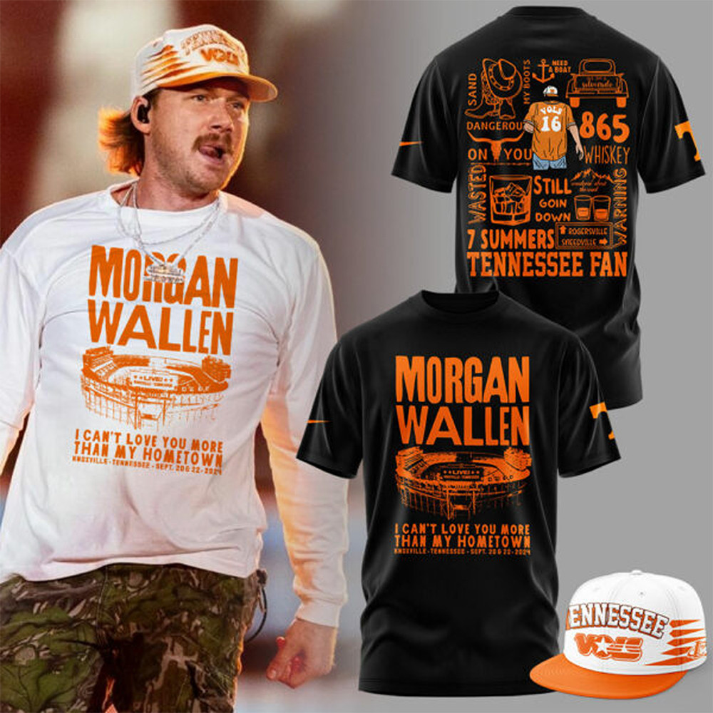 Tennessee 2024 Limited Tennessee x Morgan Wallen Black Shirt Best Oregontrailrvpk Shirt