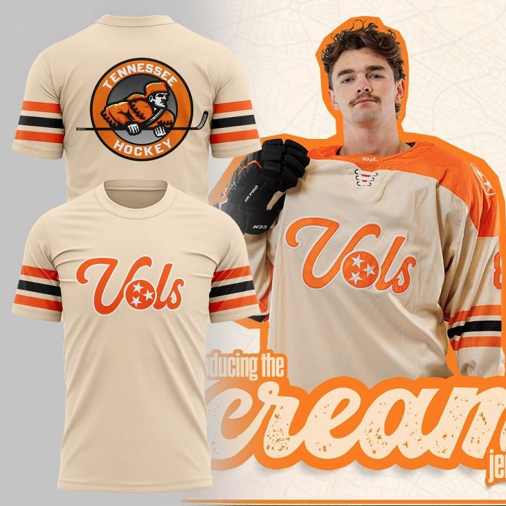 Tennessee Ice Hockey Cream 2025 T-Shirt Presents For Hockey Fans Oregontrailrvpk Shirt