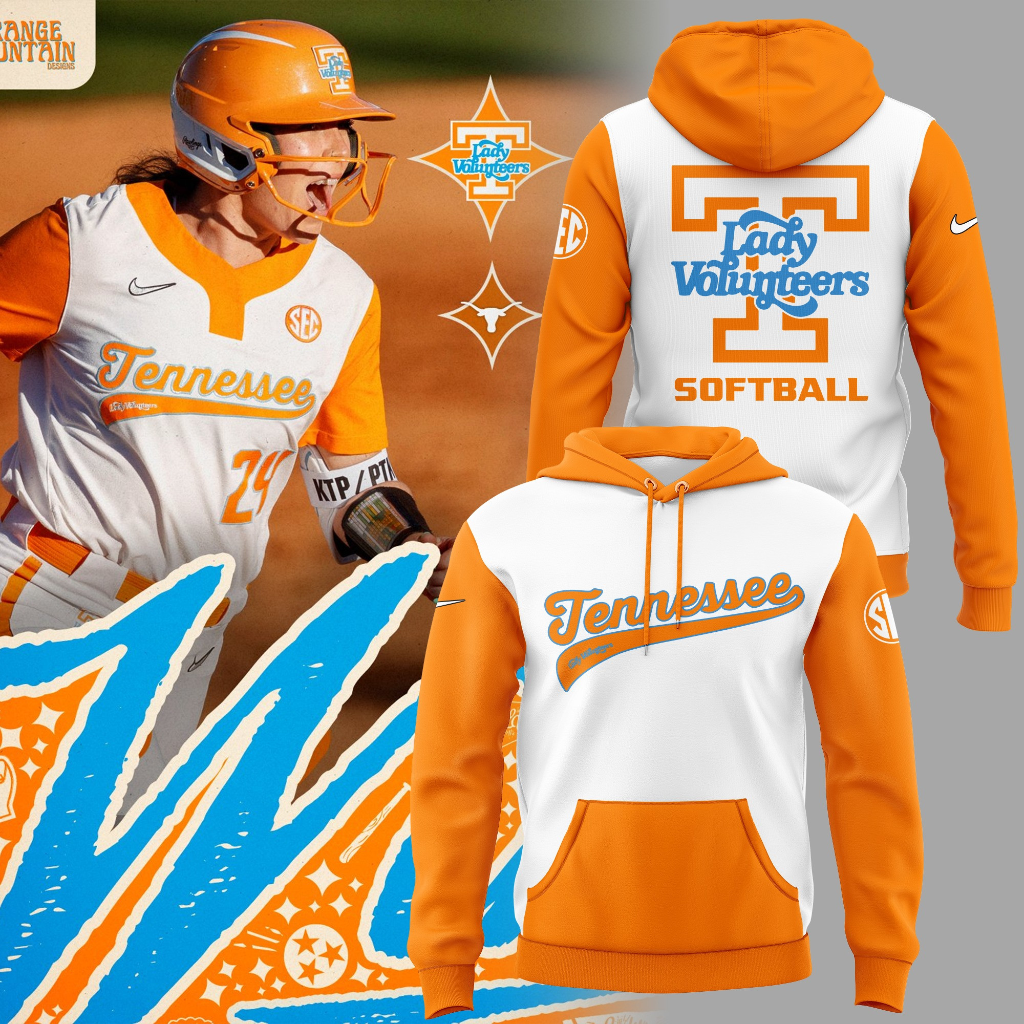 Tennessee Lady Volunteers Softball 2025 Hoodie Tennessee Vols Fan Merch Best