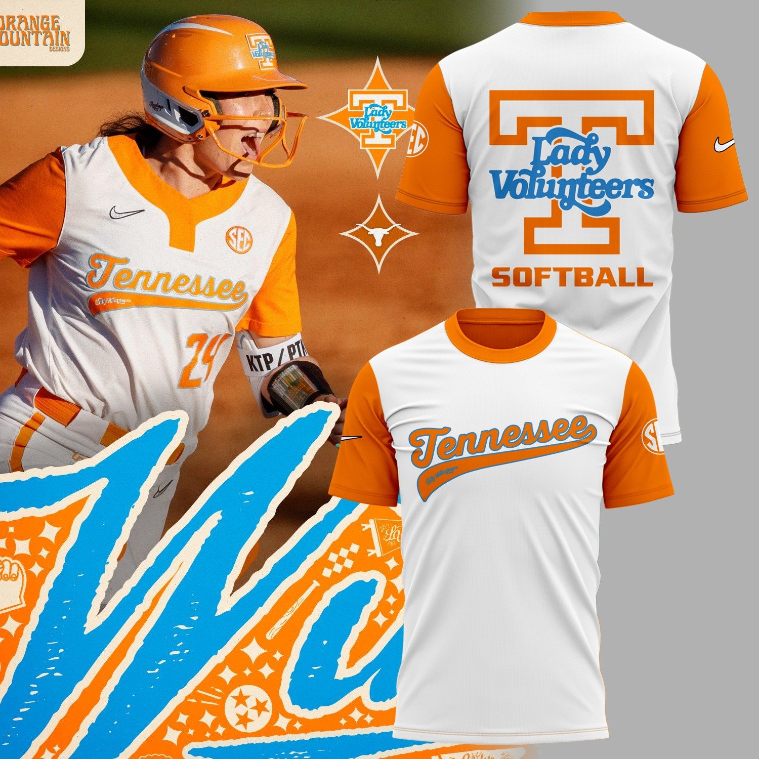 Tennessee Lady Volunteers Softball 2025 T-Shirt Tennessee Vols Fan Merch Gifts For Her Oregontrailrvpk Shirt