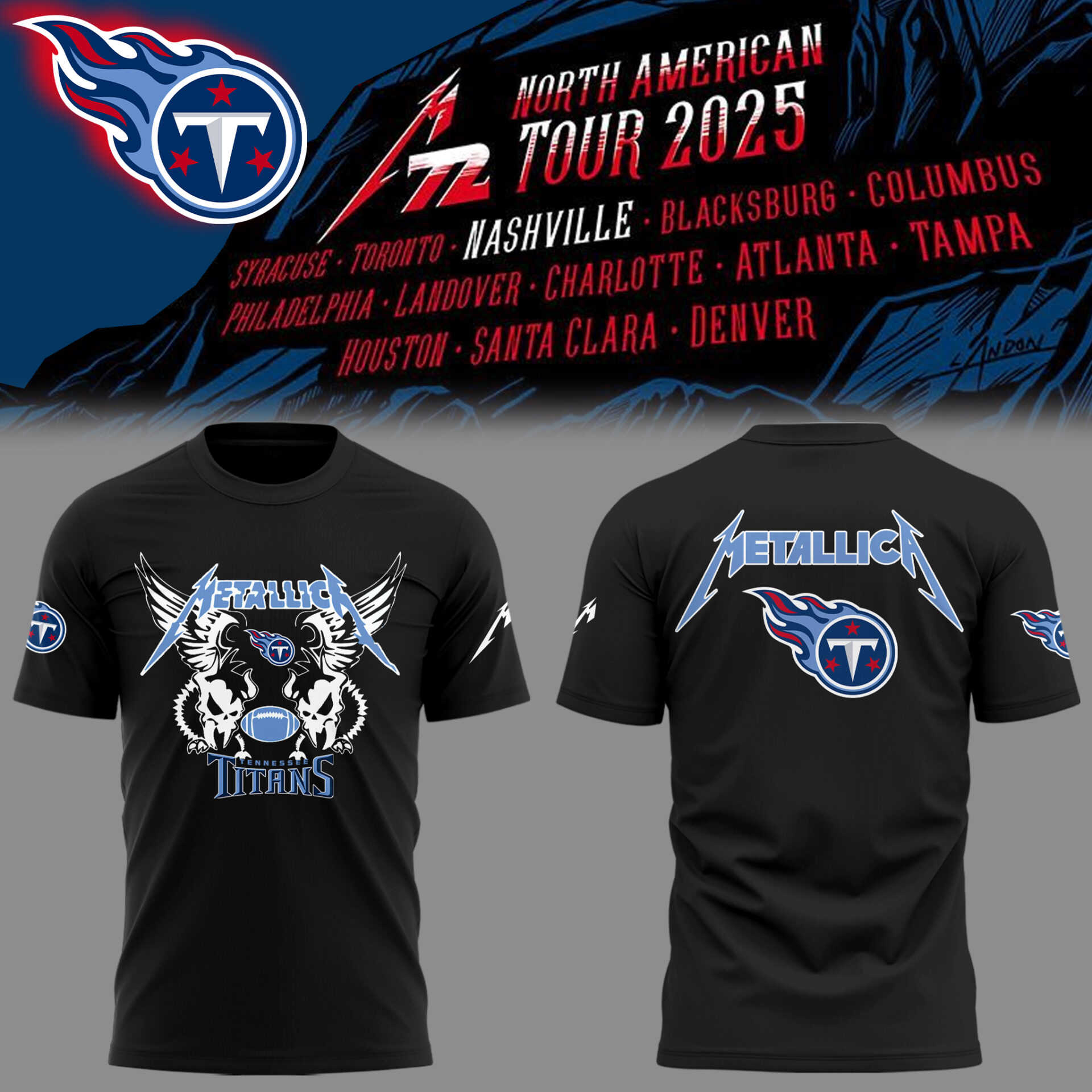Tennessee Titans Football Music Concert Black T-Shirt Gift Ideas For Football Players Oregontrailrvpk Shirt