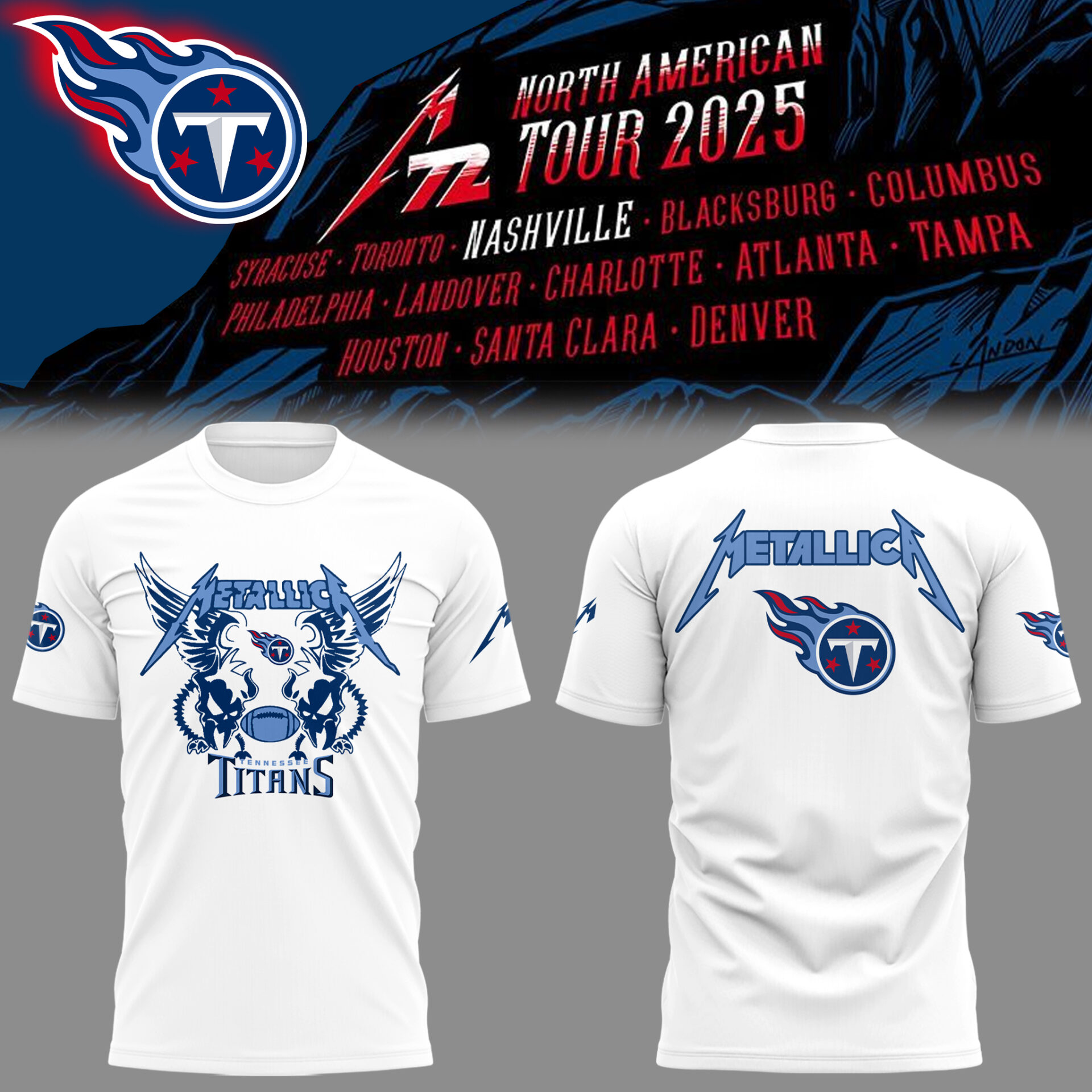 Tennessee Titans Football Music Concert White T-Shirt Best Gifts For Football Players Oregontrailrvpk Shirt