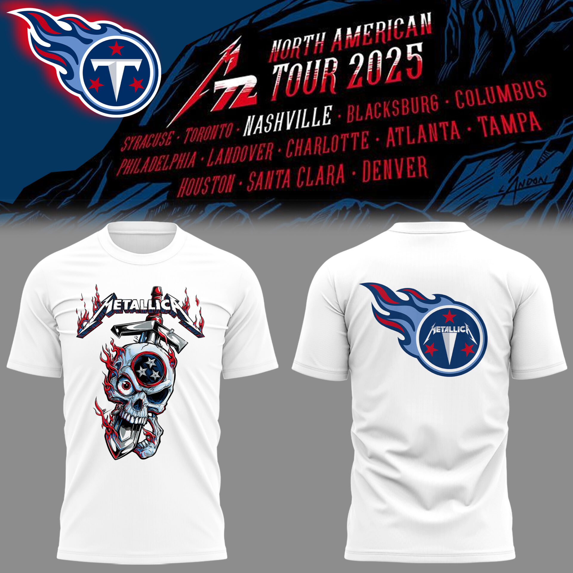 Tennessee Titans Football Music Concert White T-Shirt For Football Player Oregontrailrvpk Shirt