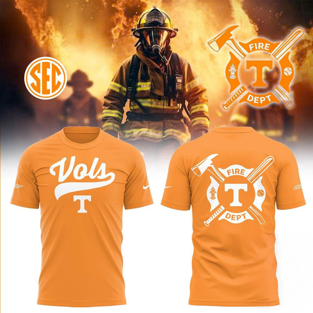 Tennessee Volunteers Baseball x Firefighter Appreciation Night Shirt Basketball Lovers Gifts Oregontrailrvpk Shirt