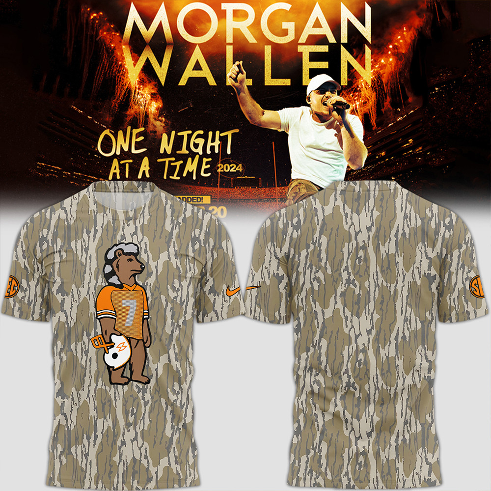 Tennessee x Morgan Wallen Camo T-Shirt Best Gift For Football Lovers Oregontrailrvpk Shirt