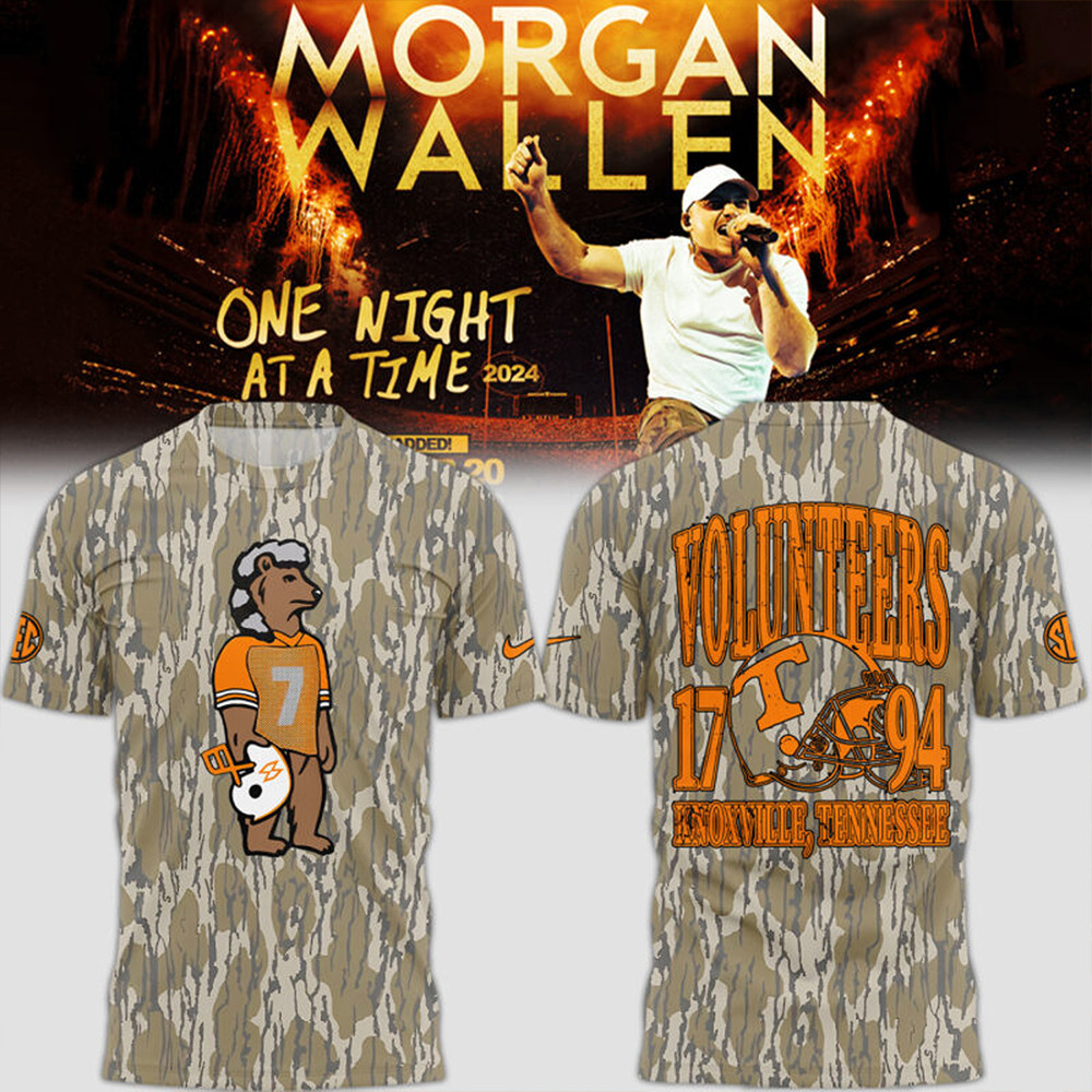 Tennessee x Morgan Wallen Camo T-Shirt Oregontrailrvpk Shirt