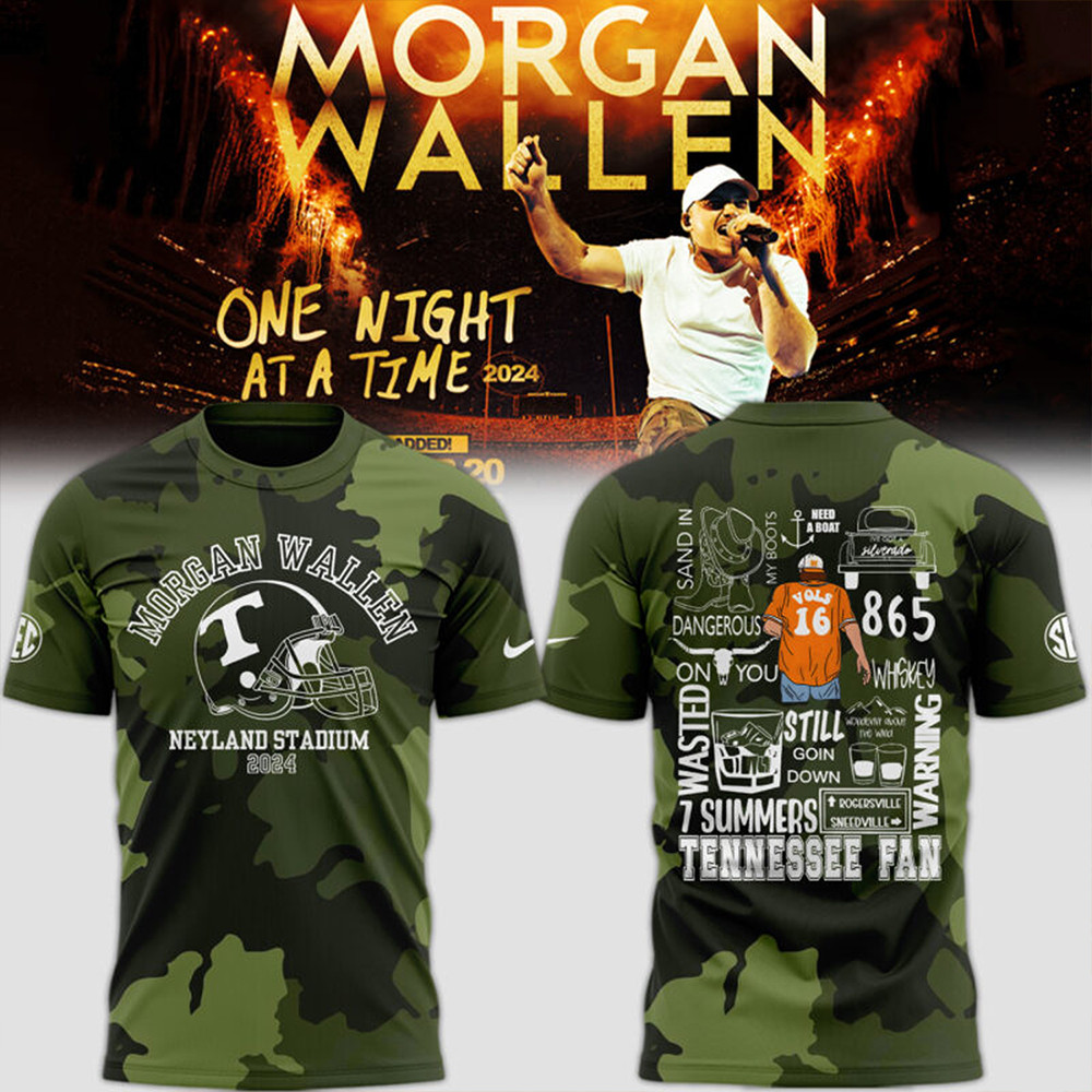 Tennessee x Morgan Wallen Camo T-Shirt Unique Gifts For Football Fans Oregontrailrvpk Shirt