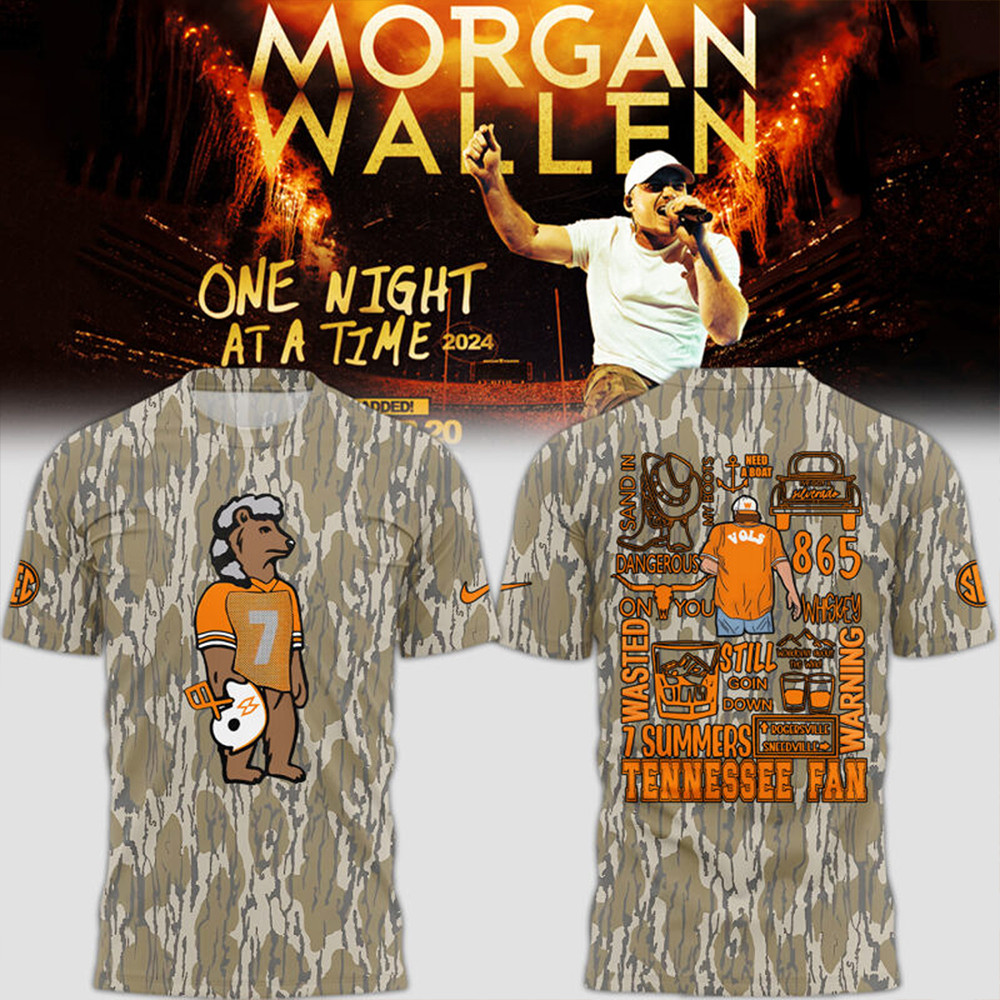 Tennessee x Morgan Wallen Camo T-Shirt Unique Gifts For Football Lovers Oregontrailrvpk Shirt