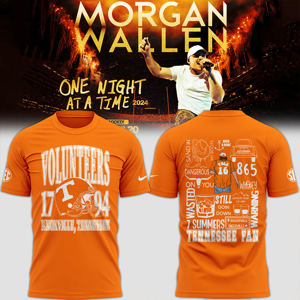 Tennessee x Morgan Wallen Orange T-Shirt Cool Oregontrailrvpk Shirt