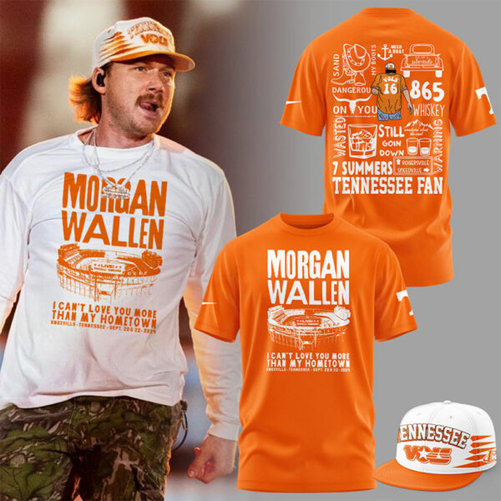 Tennessee x Morgan Wallen Orange T-Shirt Presents Oregontrailrvpk Shirt