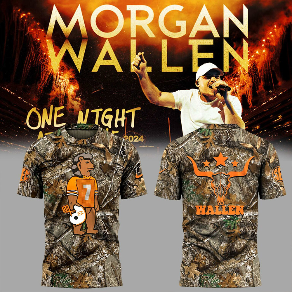 Tennessee x Morgan Wallen Realtree Camo T-Shirt Football Related Gifts Oregontrailrvpk Shirt