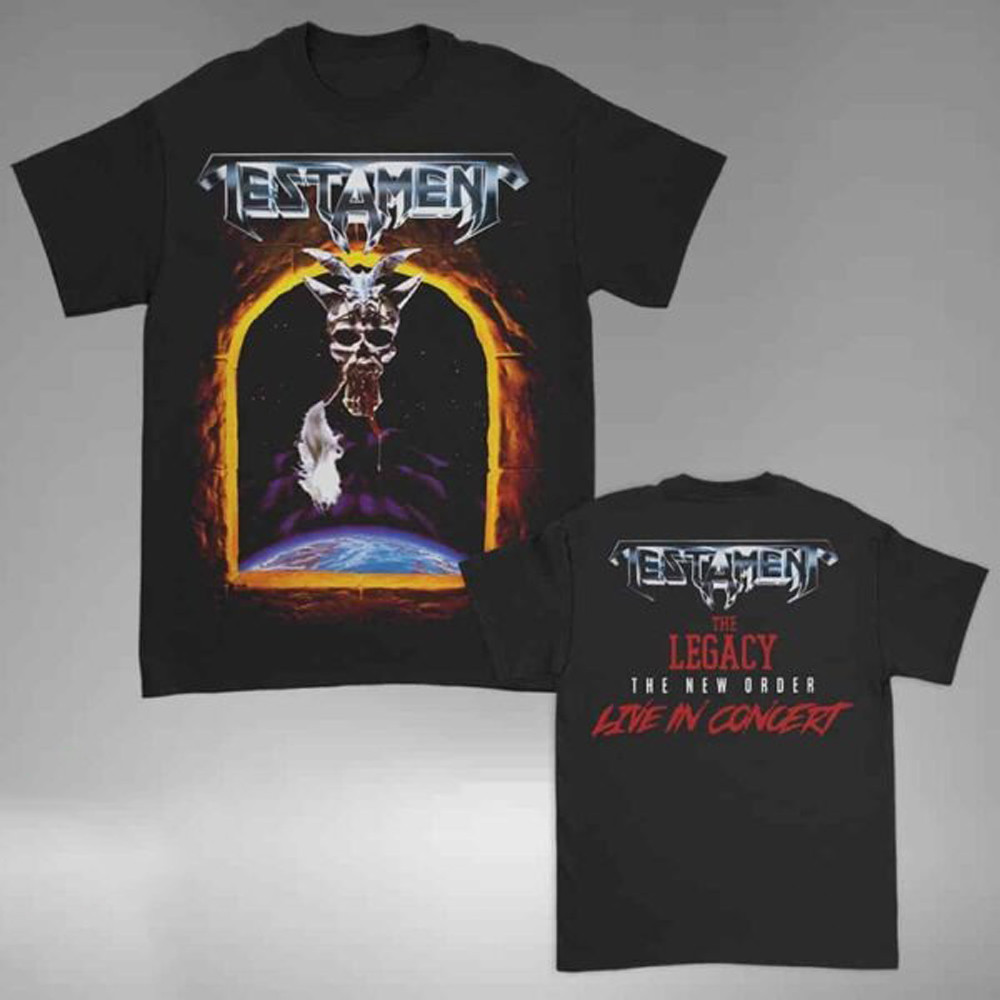 Testament Merch 2025 The Legacy The New Word Live In Concert Powered By Kings Road T-Shirt Oregontrailrvpk Shirt