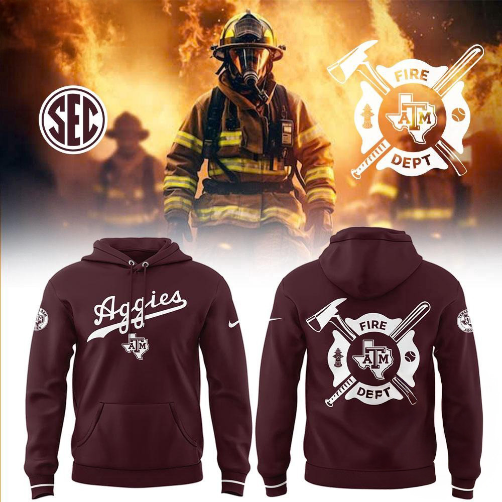 Texas AM Aggies Baseball x Firefighter Appreciation Night 3D Hoodie