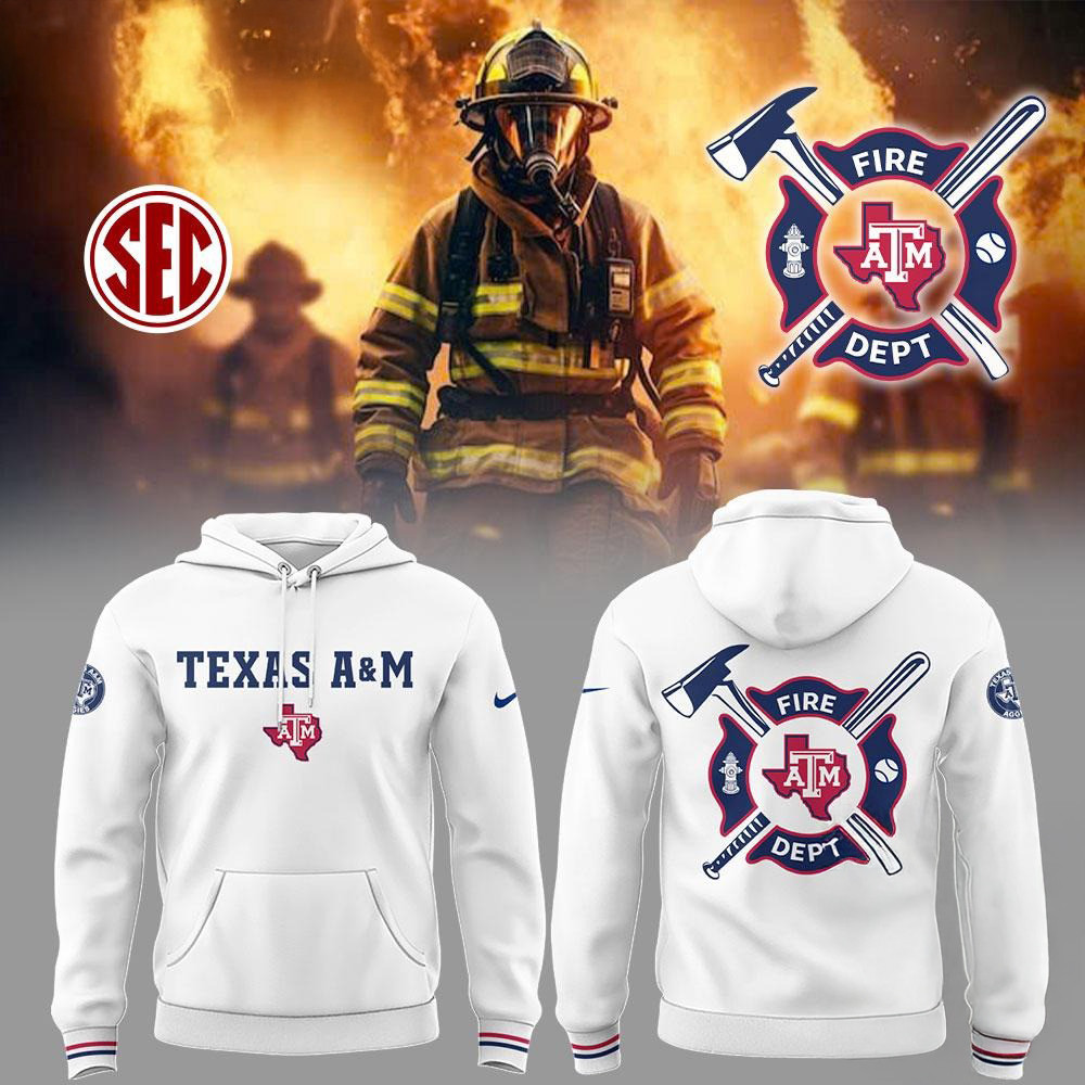Texas AM Aggies Baseball x Firefighter Appreciation Night Hoodie