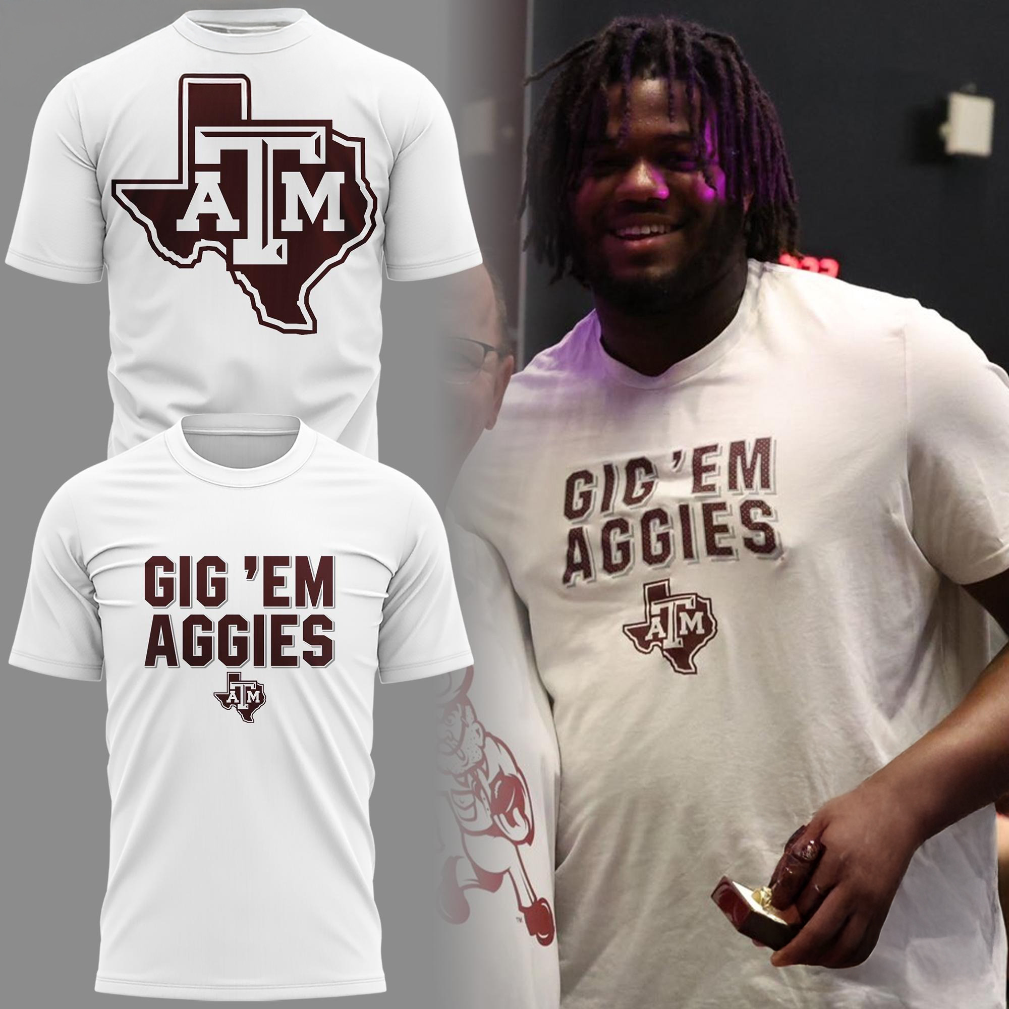 Texas AM Aggies Gig Em Aggies T-Shirt Football Related Gifts Oregontrailrvpk Shirt