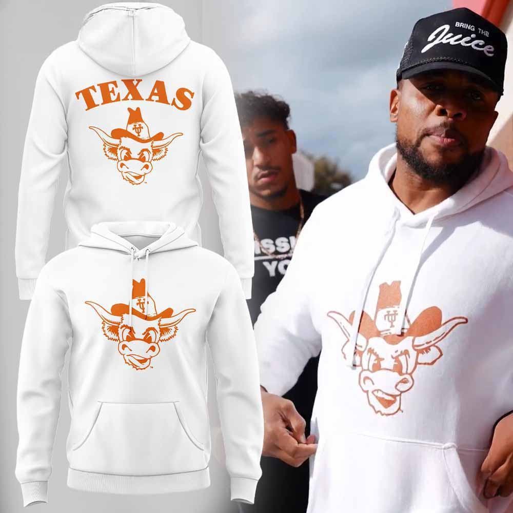 Texas Longhorns 2025 White Hoodie Presents For Football Fans