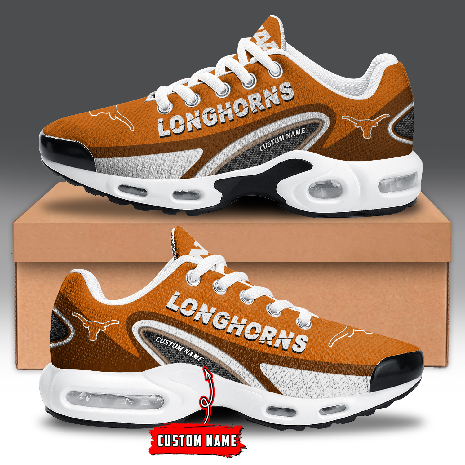 Texas Longhorns Air Max Plus Shoes Sneakers For Men And Women